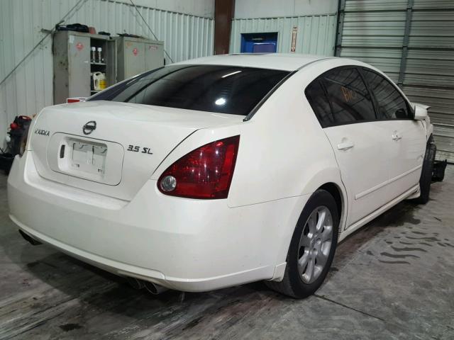 1N4BA41E07C823310 - 2007 NISSAN MAXIMA SE WHITE photo 4