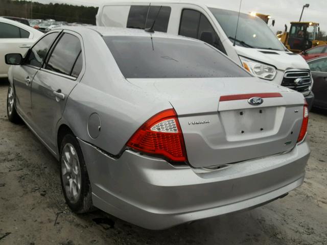 3FAHP0HG1AR341382 - 2010 FORD FUSION SE SILVER photo 3