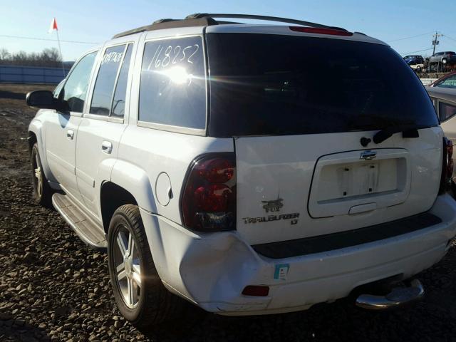 1GNDT13S982239906 - 2008 CHEVROLET TRAILBLAZE WHITE photo 3