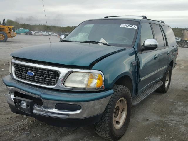 1FMEU18W7VLC39524 - 1997 FORD EXPEDITION GREEN photo 2