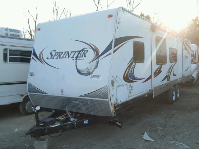 4YDT32327B1532840 - 2011 KEYSTONE SPRINTER WHITE photo 2