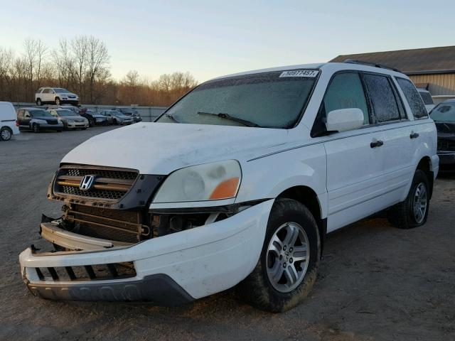 2HKYF184X4H592451 - 2004 HONDA PILOT EX WHITE photo 2