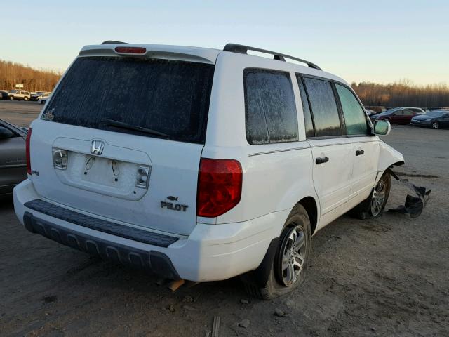 2HKYF184X4H592451 - 2004 HONDA PILOT EX WHITE photo 4