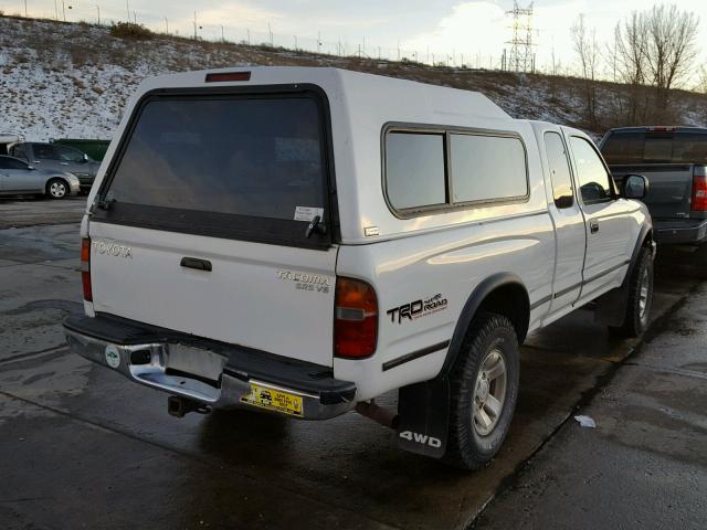 4TAWN72N6YZ623719 - 2000 TOYOTA TACOMA XTR WHITE photo 4