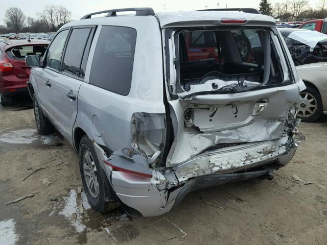 2HKYF18793H597813 - 2003 HONDA PILOT EXL SILVER photo 3