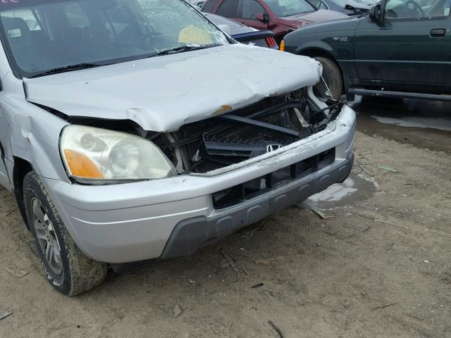 2HKYF18793H597813 - 2003 HONDA PILOT EXL SILVER photo 9