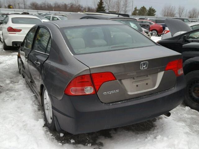 2HGFA16596H039398 - 2006 HONDA CIVIC LX GRAY photo 3