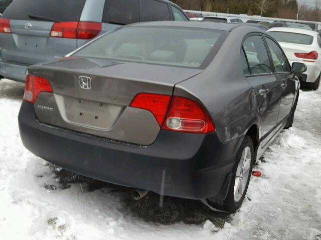 2HGFA16596H039398 - 2006 HONDA CIVIC LX GRAY photo 4