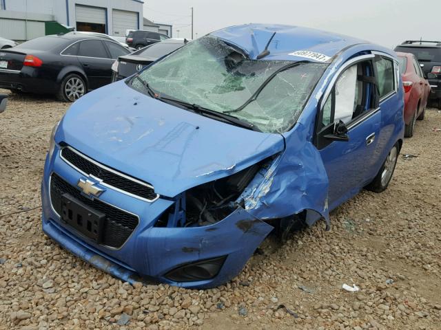 KL8CB6S98EC413482 - 2014 CHEVROLET SPARK LS BLUE photo 2