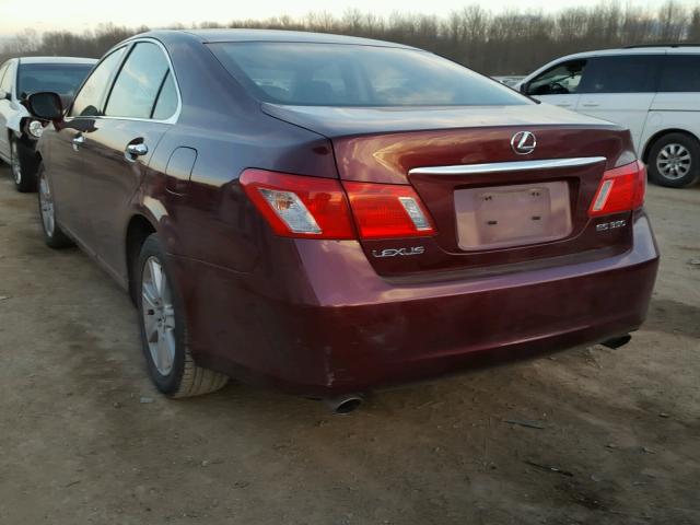 JTHBJ46G972148663 - 2007 LEXUS ES 350 MAROON photo 3