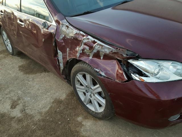 JTHBJ46G972148663 - 2007 LEXUS ES 350 MAROON photo 9