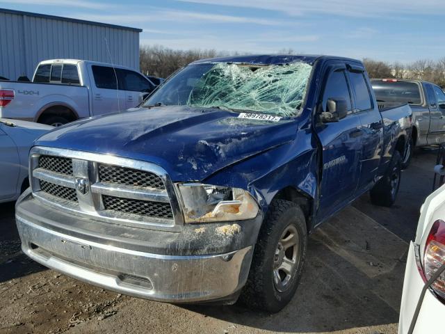 1D7RB1GP0BS689545 - 2011 DODGE RAM 1500 BLUE photo 2