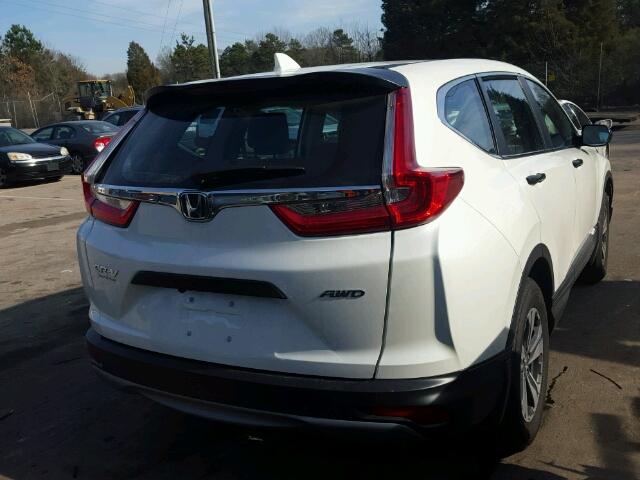 2HKRW6H38HH214160 - 2017 HONDA CR-V LX WHITE photo 4