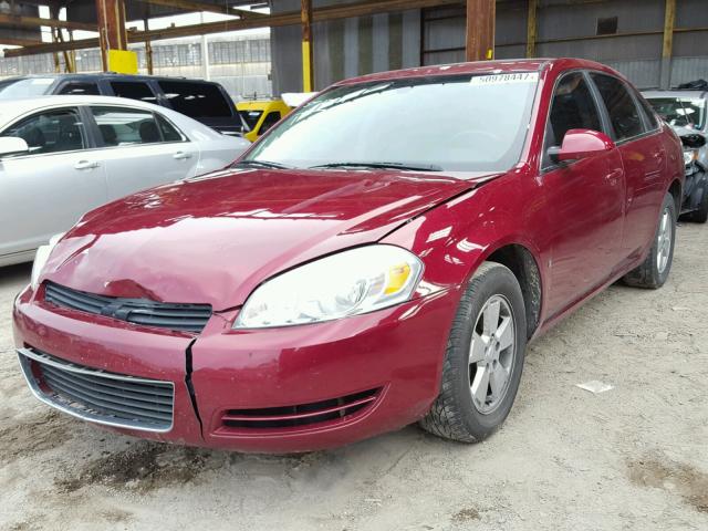 2G1WT58K981353530 - 2008 CHEVROLET IMPALA LT RED photo 2