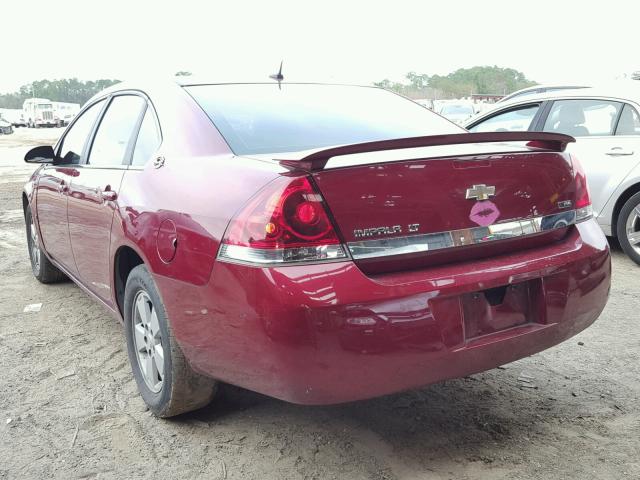 2G1WT58K981353530 - 2008 CHEVROLET IMPALA LT RED photo 3