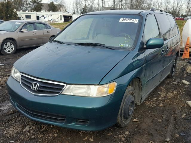 2HKRL18063H505976 - 2003 HONDA ODYSSEY EX GREEN photo 2