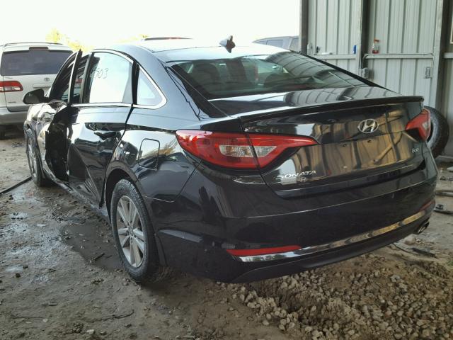 5NPE24AA3FH111314 - 2015 HYUNDAI SONATA ECO BLACK photo 3