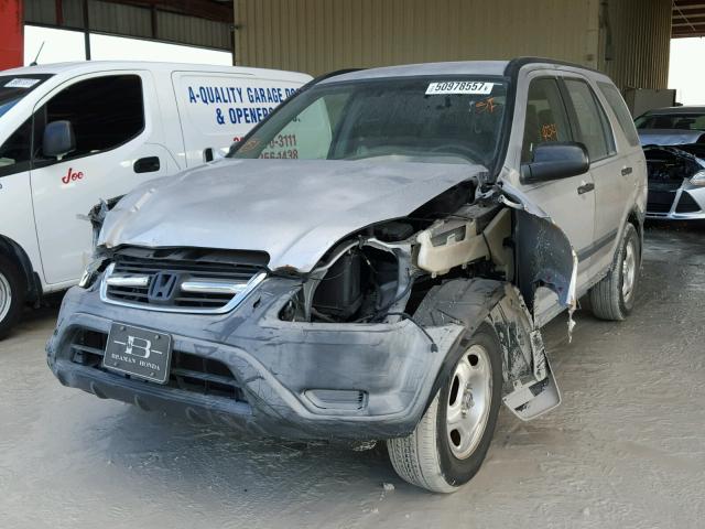 JHLRD68452C021341 - 2002 HONDA CR-V LX GRAY photo 2