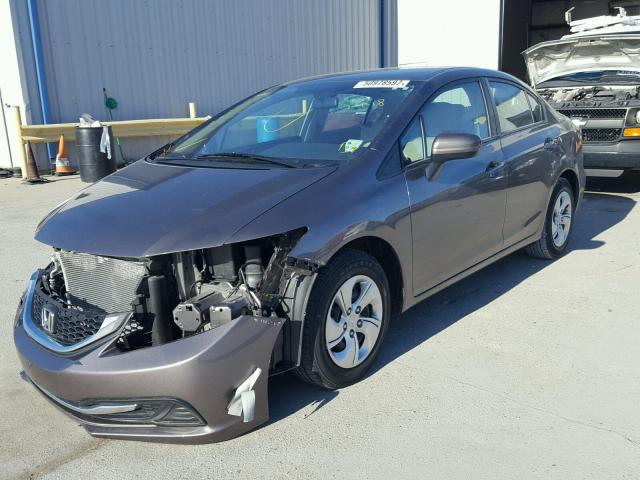 19XFB2F56FE063073 - 2015 HONDA CIVIC LX BROWN photo 2