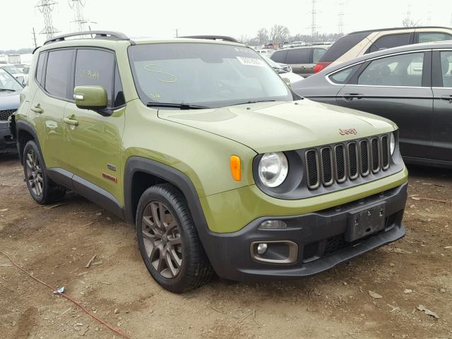 ZACCJABW8GPD30944 - 2016 JEEP RENEGADE L GREEN photo 1