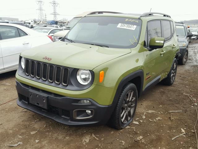 ZACCJABW8GPD30944 - 2016 JEEP RENEGADE L GREEN photo 2