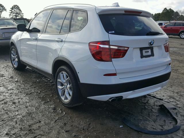 5UXWX7C52EL983385 - 2014 BMW X3 XDRIVE3 WHITE photo 3