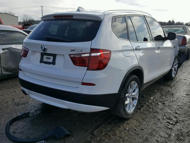 5UXWX7C52EL983385 - 2014 BMW X3 XDRIVE3 WHITE photo 4