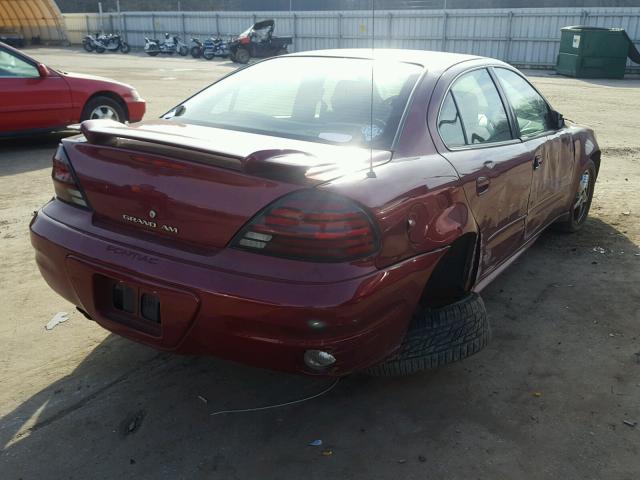 1G2NF52E04M576961 - 2004 PONTIAC GRAND AM S RED photo 4