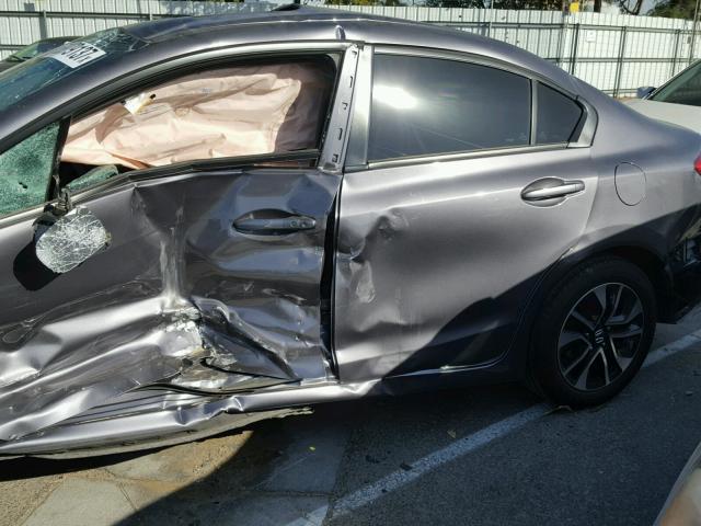 19XFB2F83FE271941 - 2015 HONDA CIVIC EX GRAY photo 10