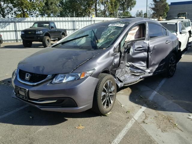 19XFB2F83FE271941 - 2015 HONDA CIVIC EX GRAY photo 2
