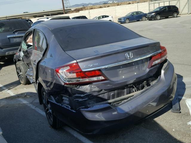 19XFB2F83FE271941 - 2015 HONDA CIVIC EX GRAY photo 3