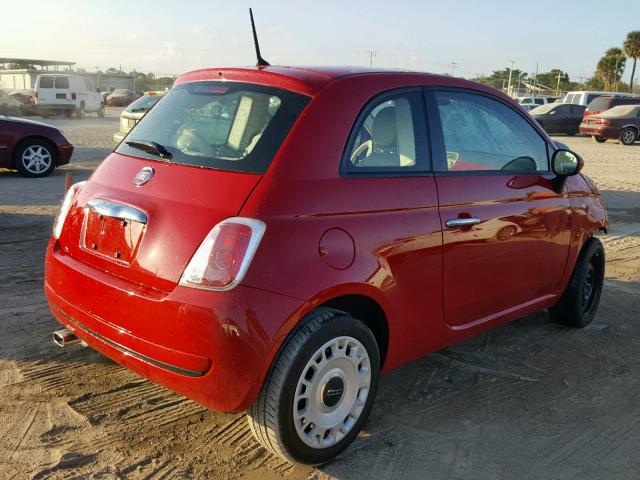 3C3CFFAR4FT598637 - 2015 FIAT 500 POP RED photo 4