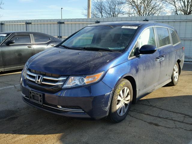 5FNRL5H6XFB100329 - 2015 HONDA ODYSSEY EX BLUE photo 2