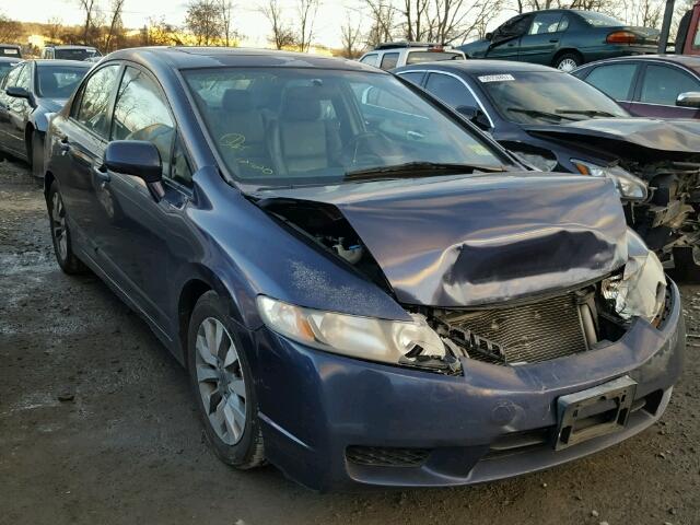 2HGFA16959H510163 - 2009 HONDA CIVIC EXL BLUE photo 1