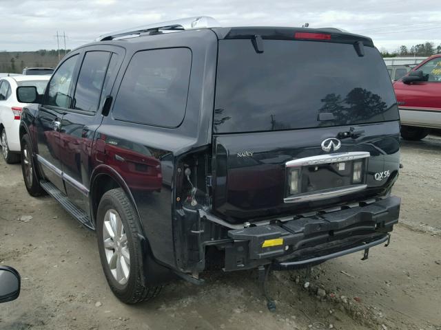 5N3ZA0ND5AN909827 - 2010 INFINITI QX56 BLACK photo 3