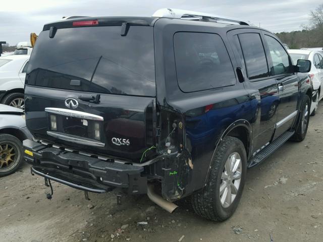 5N3ZA0ND5AN909827 - 2010 INFINITI QX56 BLACK photo 4