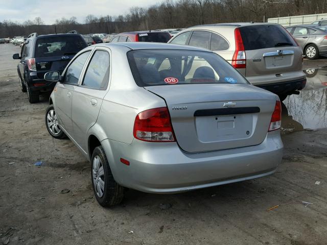 KL1TD526X4B123600 - 2004 CHEVROLET AVEO SILVER photo 3