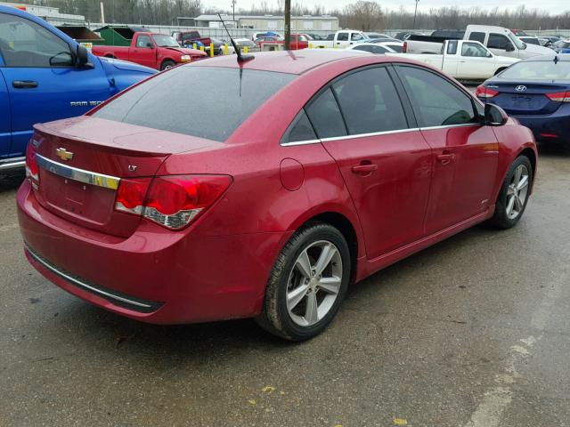 1G1PE5SB0E7281042 - 2014 CHEVROLET CRUZE LT RED photo 4