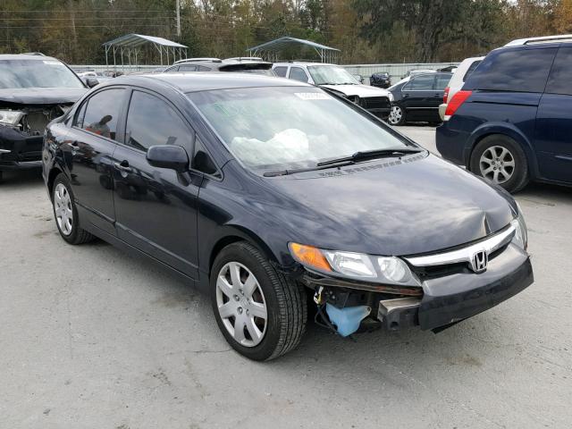 1HGFA16587L071215 - 2007 HONDA CIVIC LX BLACK photo 1