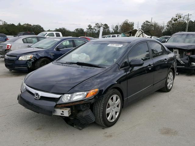 1HGFA16587L071215 - 2007 HONDA CIVIC LX BLACK photo 2