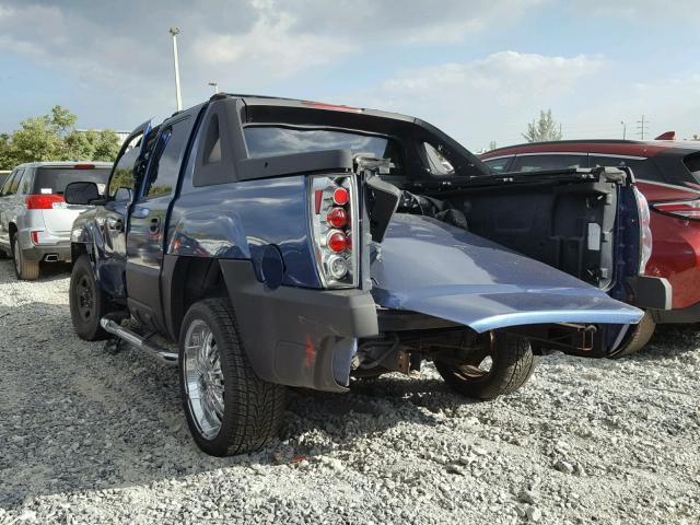 3GNEC13T33G198203 - 2003 CHEVROLET AVALANCHE BLUE photo 3