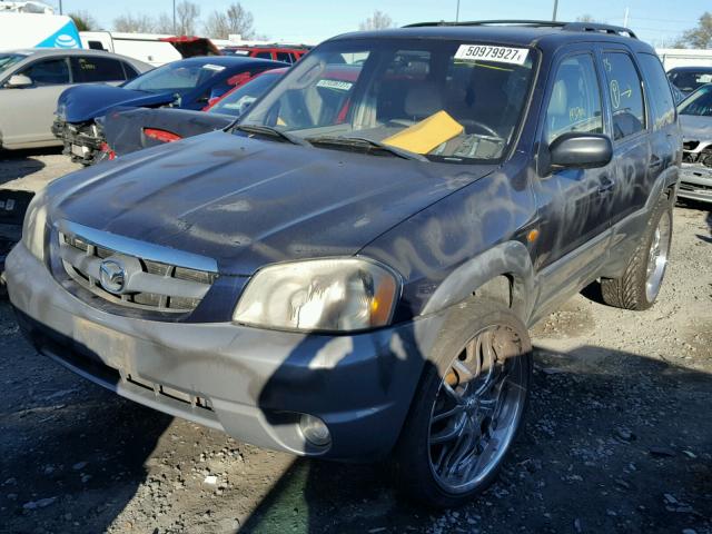 4F2YU08102KM10857 - 2002 MAZDA TRIBUTE LX BLUE photo 2