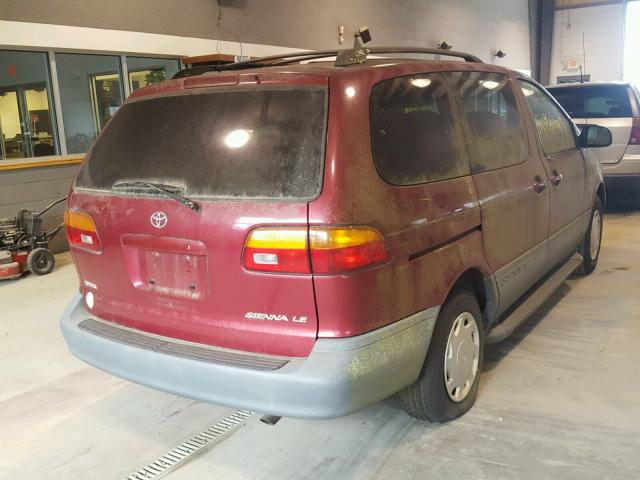 4T3ZF13C5XU151861 - 1999 TOYOTA SIENNA LE RED photo 4