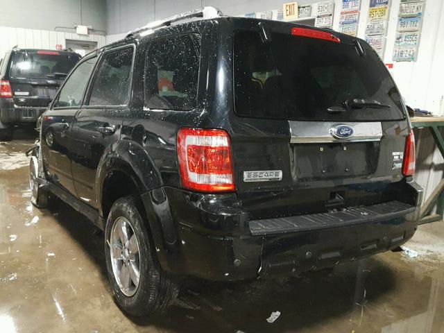 1FMCU9EG4CKB76436 - 2012 FORD ESCAPE LIM BLACK photo 3