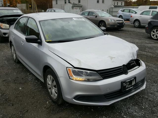 3VW1K7AJ3EM285826 - 2014 VOLKSWAGEN JETTA BASE SILVER photo 1