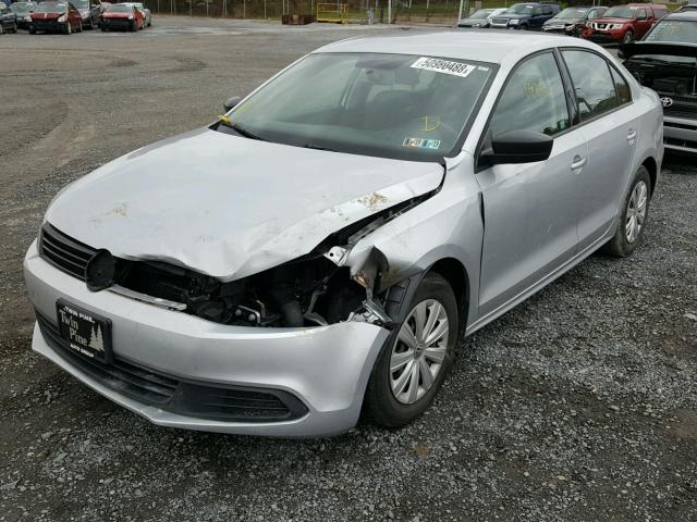 3VW1K7AJ3EM285826 - 2014 VOLKSWAGEN JETTA BASE SILVER photo 2
