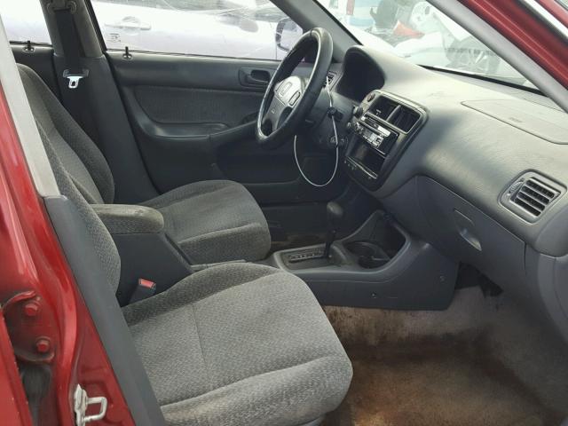 1HGEJ6679XL055129 - 1999 HONDA CIVIC LX RED photo 5