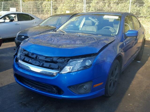 3FAHP0HA9CR446797 - 2012 FORD FUSION SE BLUE photo 2