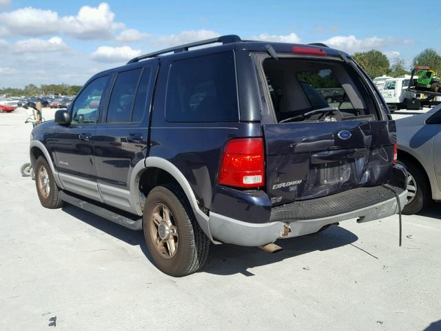 1FMZU73E22UB34656 - 2002 FORD EXPLORER X BLUE photo 3