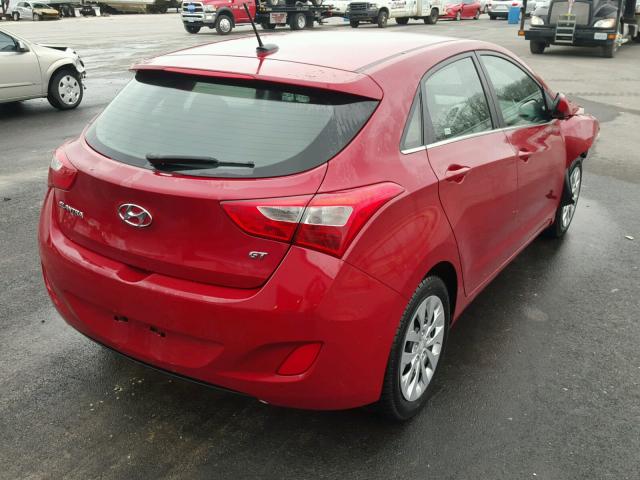 KMHD35LH8HU364237 - 2017 HYUNDAI ELANTRA GT RED photo 4